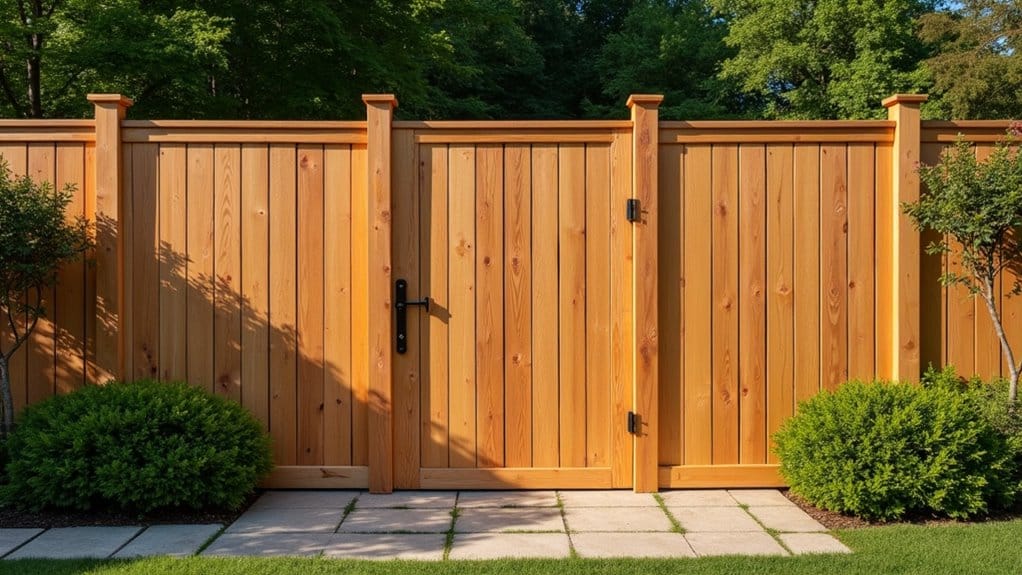 layered wooden boundary fences