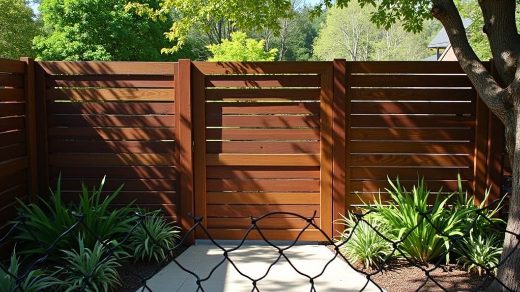 privacy with slatted fencing