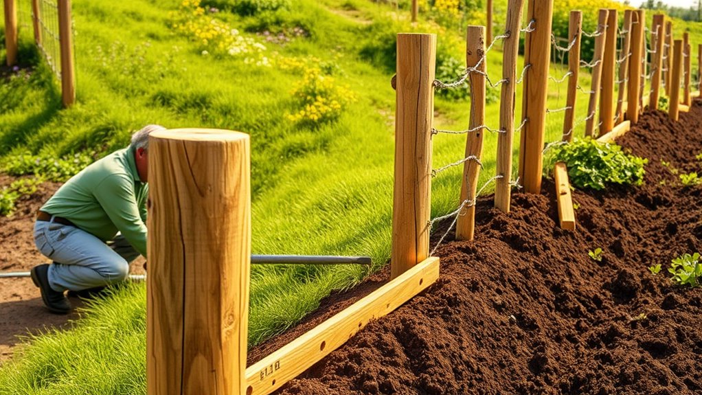 building a sloped fence