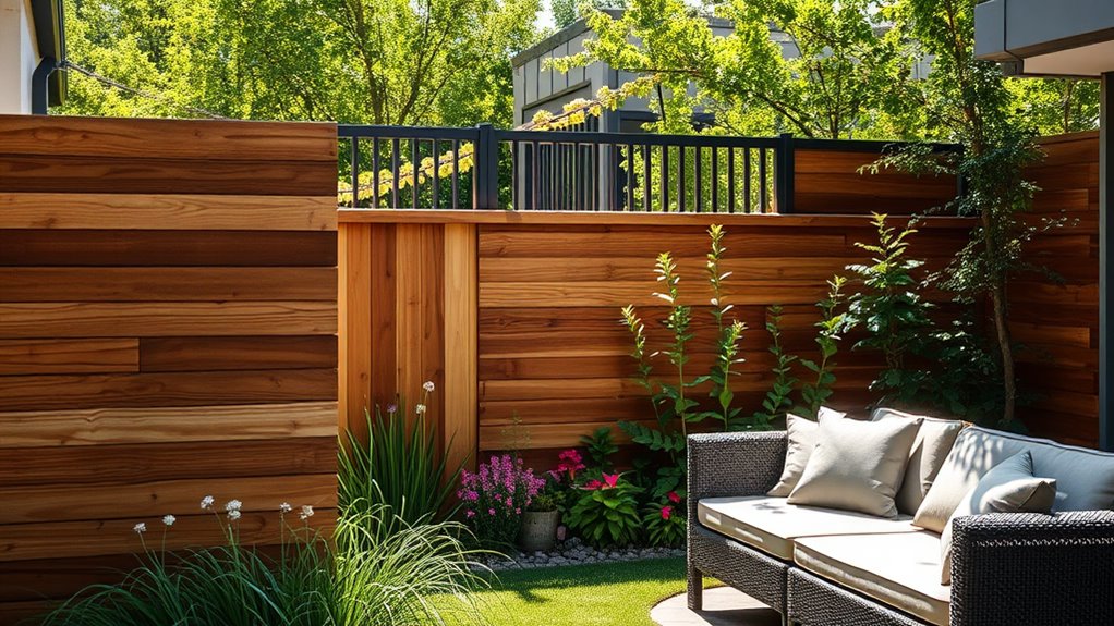 chic multi level fencing design