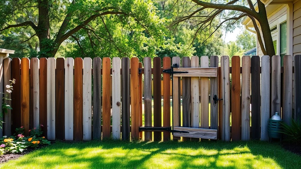 creative pallet wood fencing