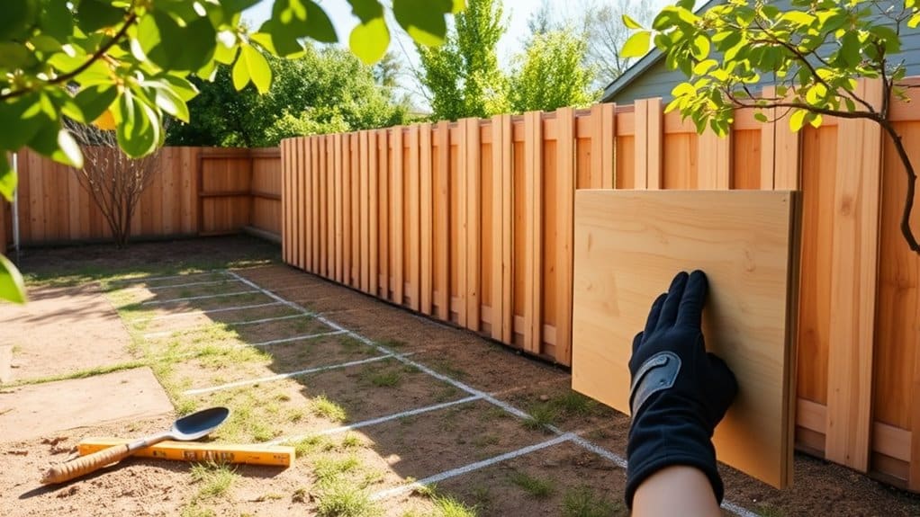 fence panel installation process