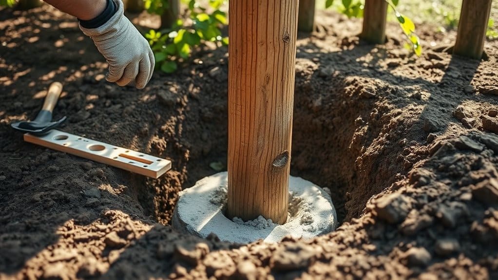 installing fence support posts