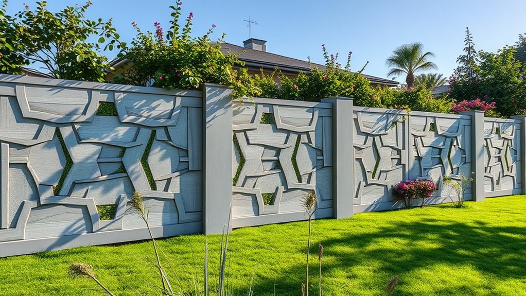 stylish concrete fence designs