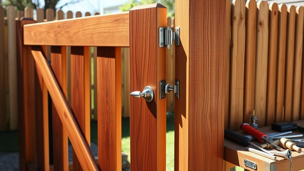 gate installation and hardware