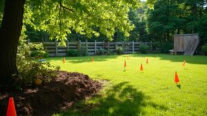 yard preparation for fencing