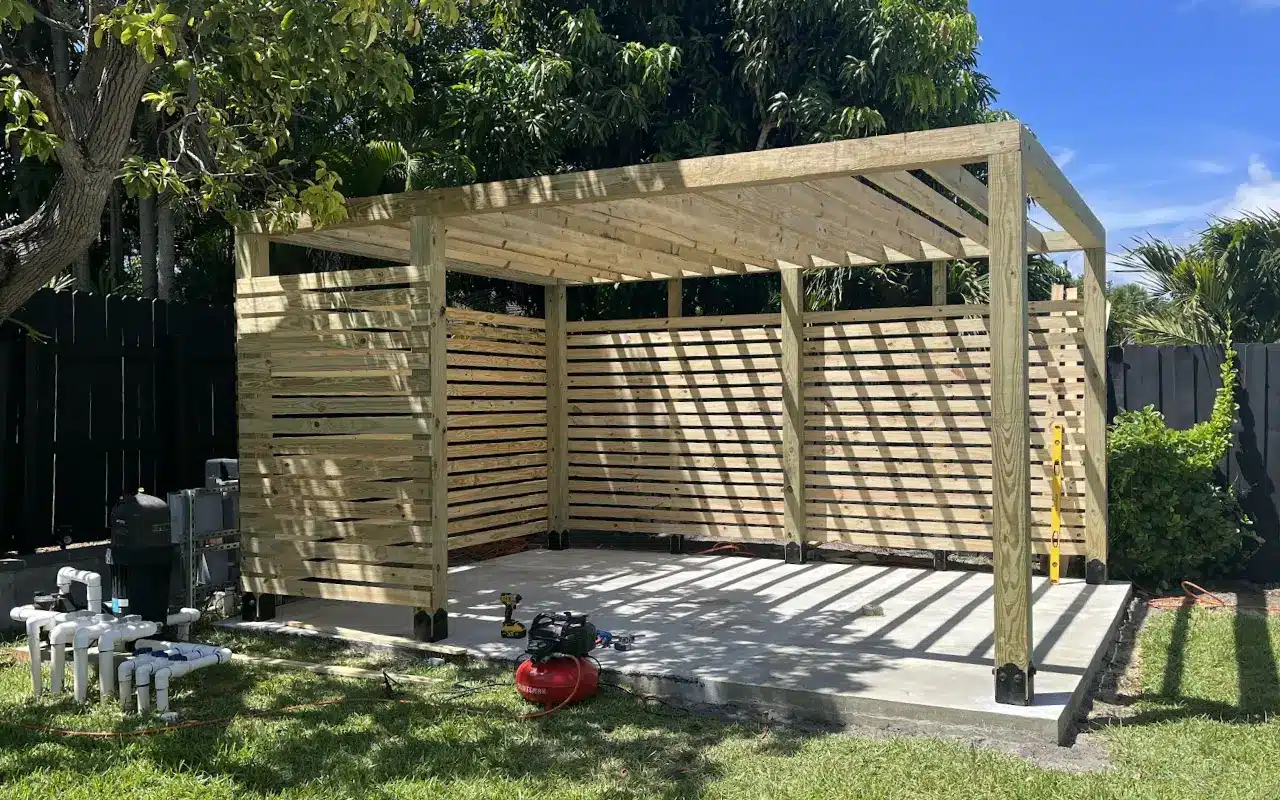Contemporary Slatted Designs Broward County Fence and Pergolas