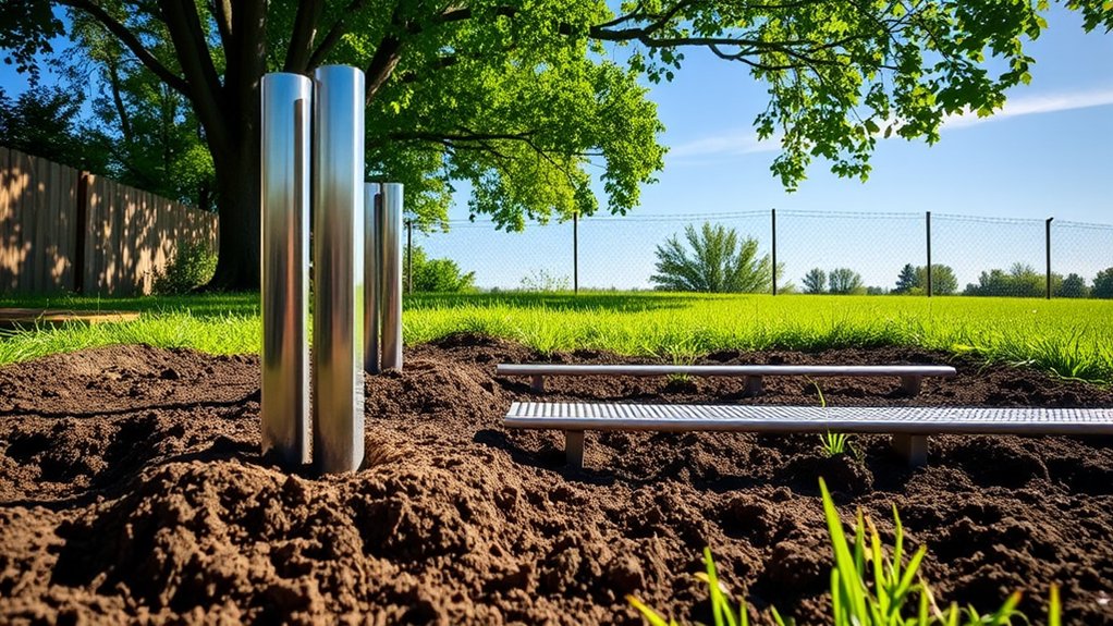 setting up fence structure
