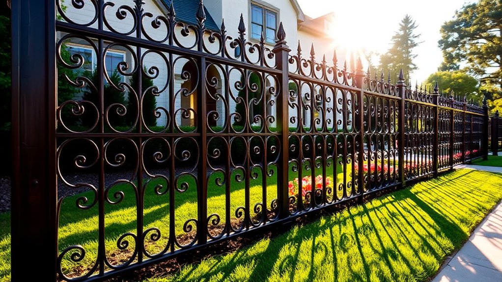elegant metal fencing boosts value