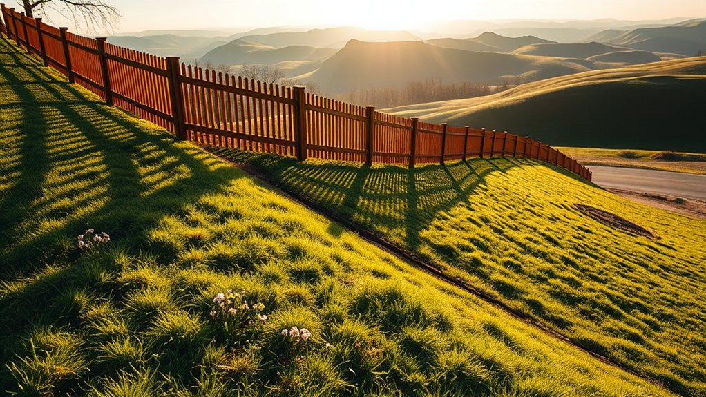 installing fences on slopes