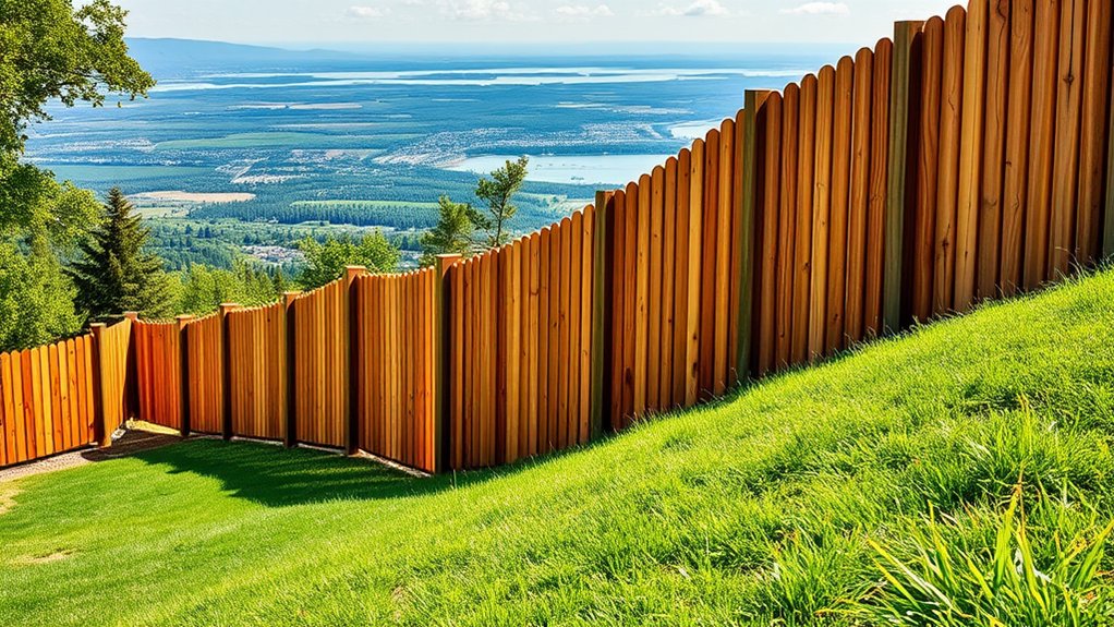 racked fencing for slopes