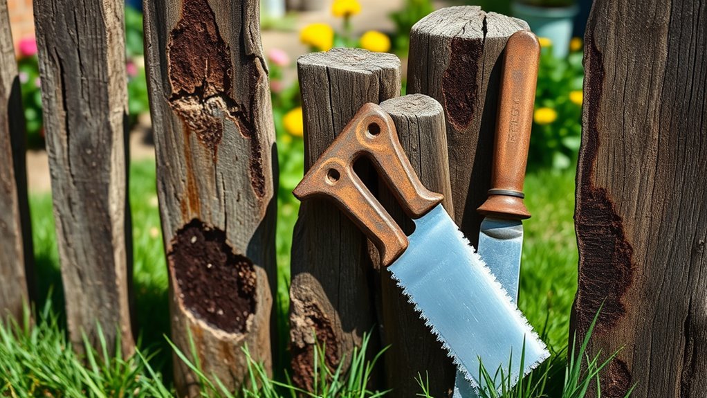 remove rotting wood safely