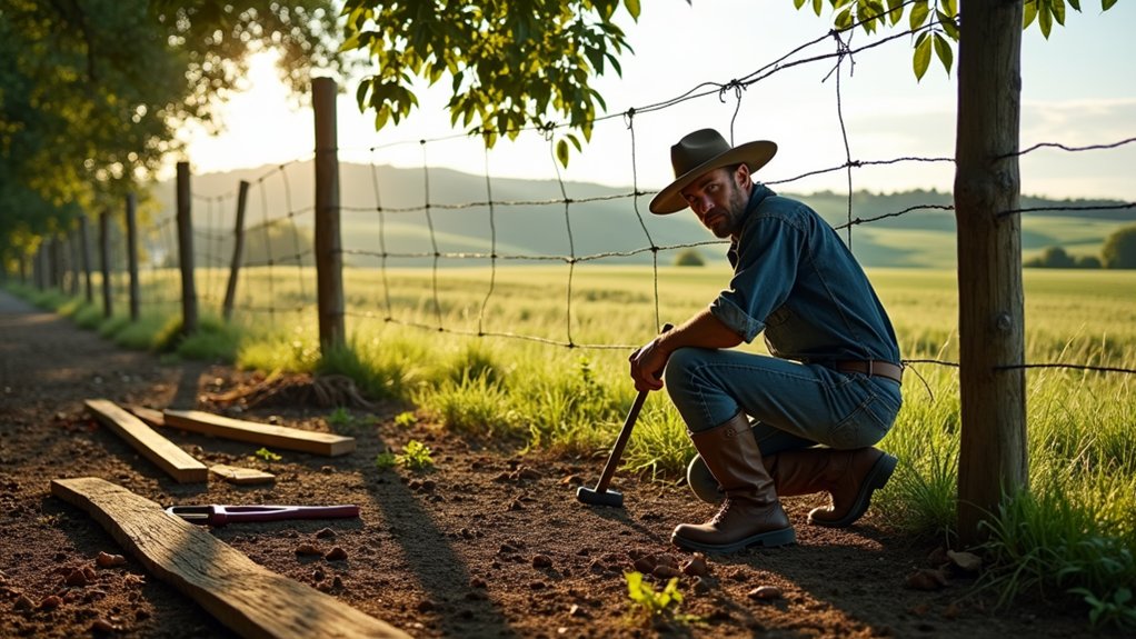 repairing weather damaged fences