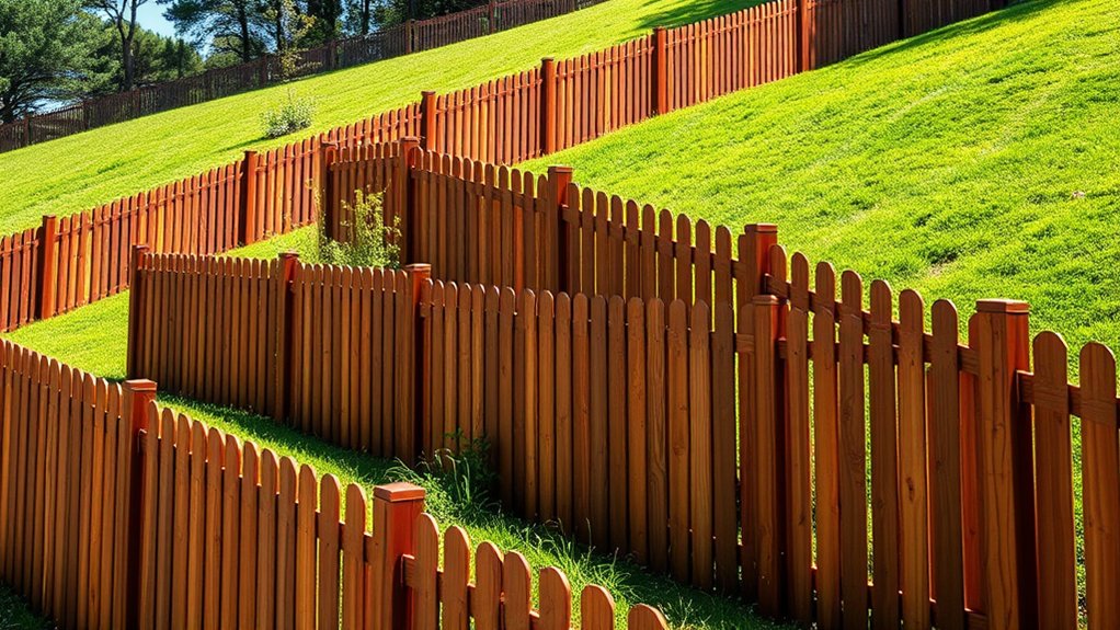 sloped terrain fencing techniques