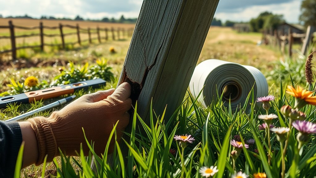 vinyl fence repair process