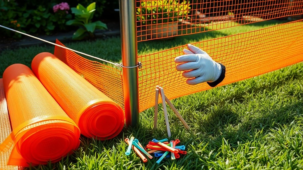 temporary fence material options