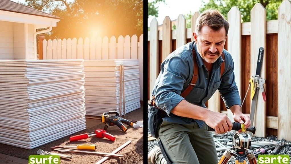 diy vinyl fence costs