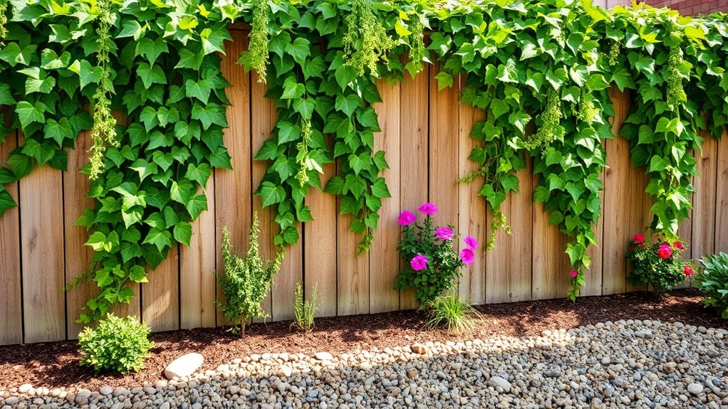 plants conceal fence gaps