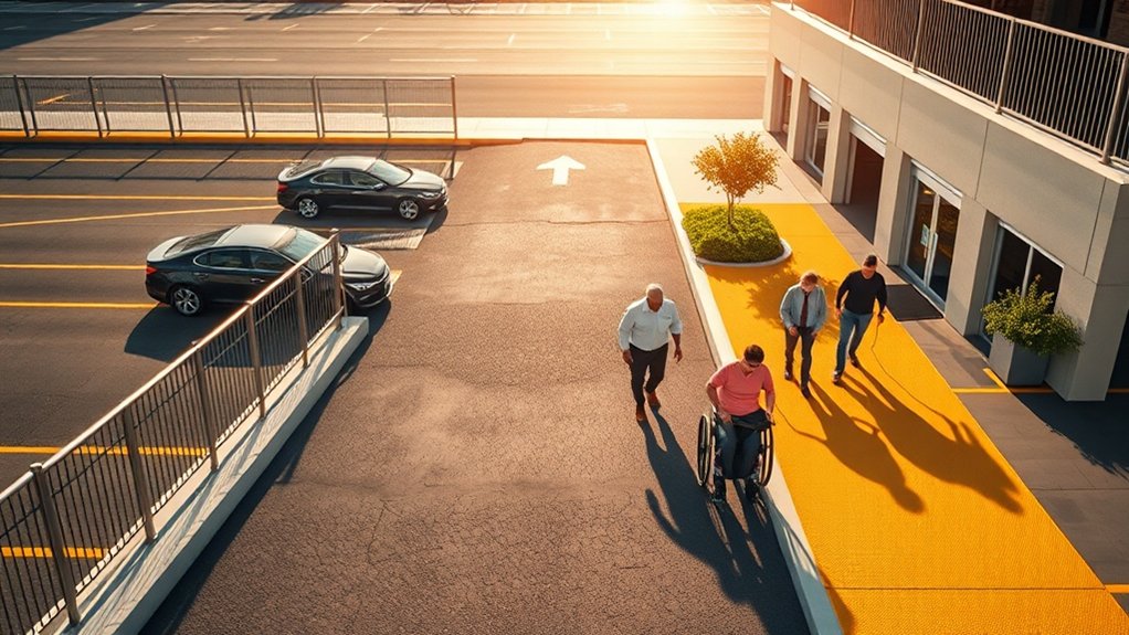 accessible pedestrian entrances design