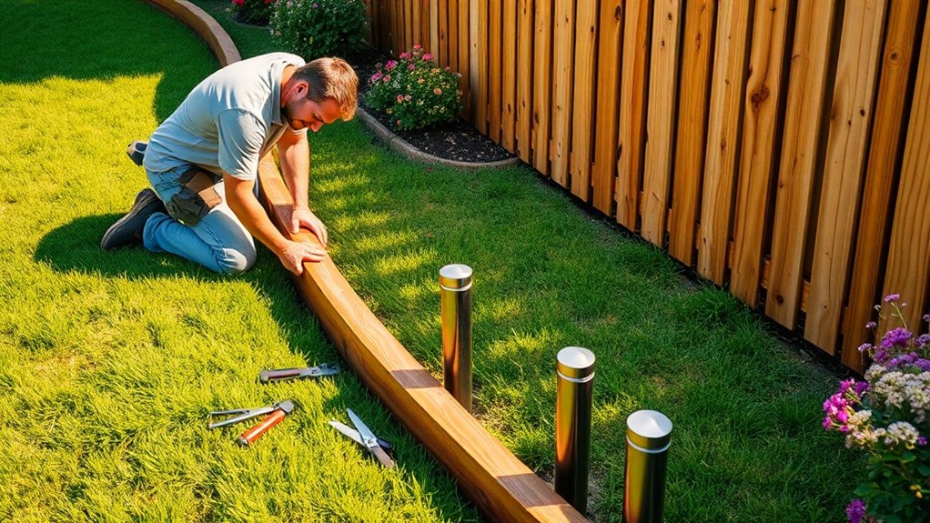 curved fence installation techniques