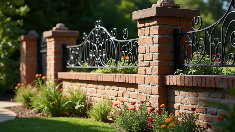 custom stone brick fencing