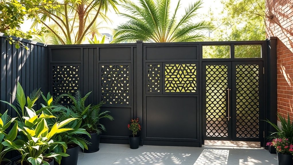 custom fencing enhances aesthetics
