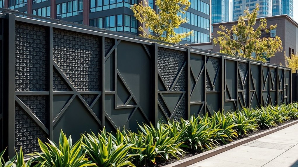 geometric fencing enhances aesthetics