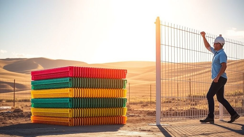 lightweight portable weather resistant fencing