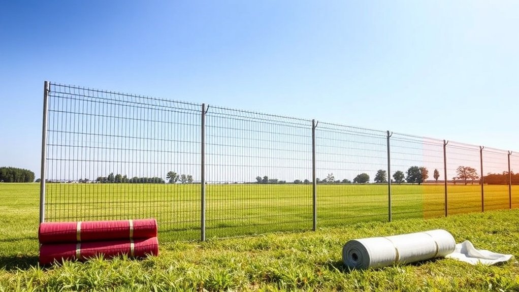 portable customizable mesh fences