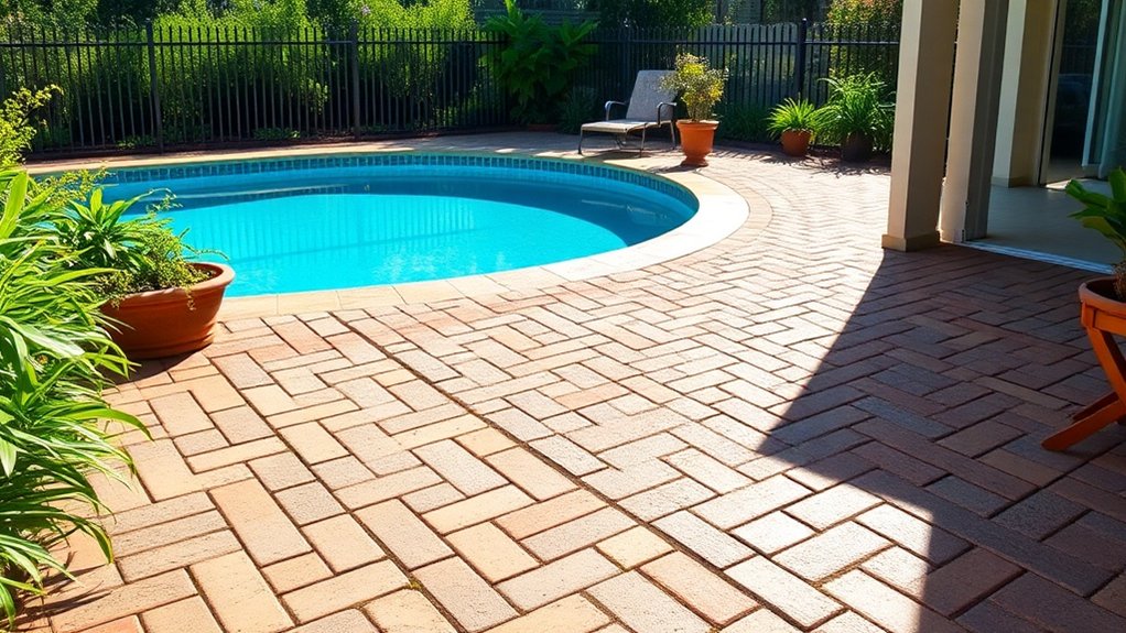 rustic slip resistant brick pavers