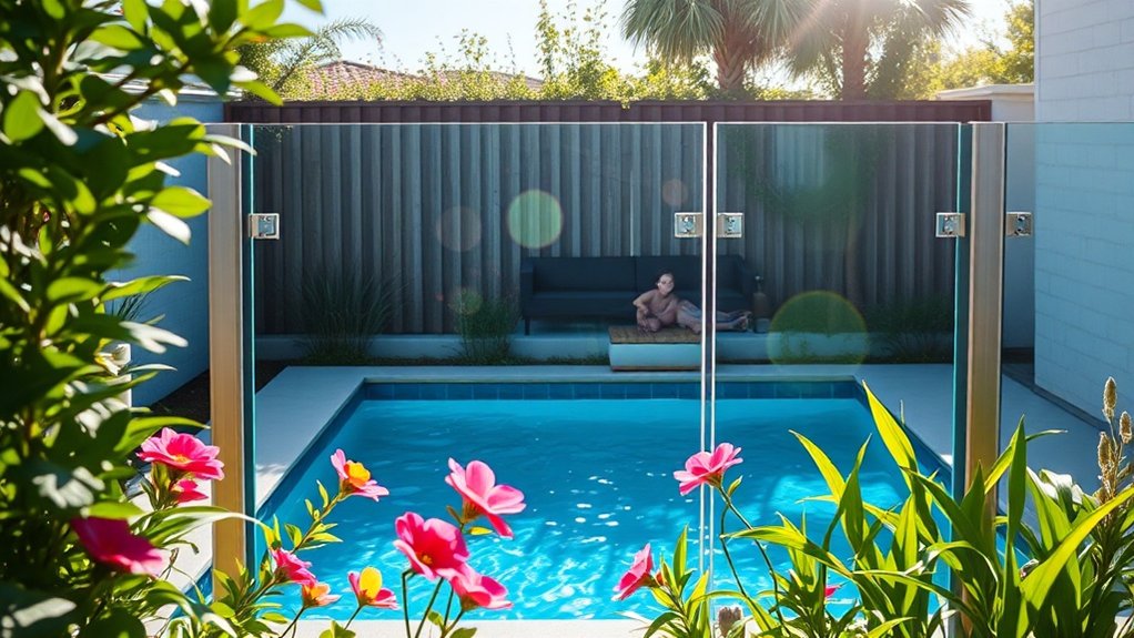 space efficient pool fencing materials