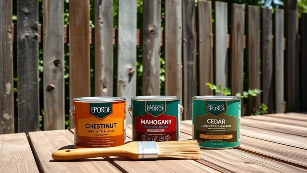 stain selection for fences